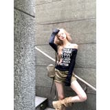 ロゴプリント オフショルダートップス/ロンT | LETee | 詳細画像8