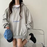 GREY | CONTINEWプリントプルパーカー/チビロゴ/薄手 | LETee