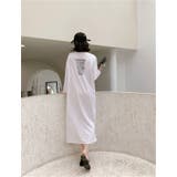 WHITE | バックプリント ティーシャツワンピース | LETee