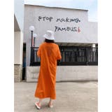 ORANGE | バックプリント ティーシャツワンピース | LETee