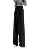 BLACK | イレギュラーサイドカットワイドパンツ/リラックスパンツ | LETee