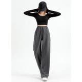 D.GREY | イレギュラーサイドカットワイドパンツ/リラックスパンツ | LETee