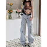 ウォッシュデニム カーゴパンツ | LETee | 詳細画像6