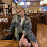 ウォッシュデニム オーバーサイズジャケット | LETee | 詳細画像8