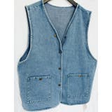 ワンウォッシュ デニムジレ | LETee | 詳細画像13