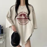 サークルプリントBIGシルエットカットソートップス/7分袖 | LETee | 詳細画像10