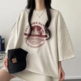 サークルプリントBIGシルエットカットソートップス/7分袖 | LETee | 詳細画像14