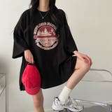サークルプリントBIGシルエットカットソートップス/7分袖 | LETee | 詳細画像23