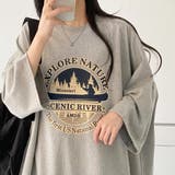 サークルプリントBIGシルエットカットソートップス/7分袖 | LETee | 詳細画像6