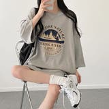 サークルプリントBIGシルエットカットソートップス/7分袖 | LETee | 詳細画像8