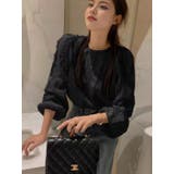 フリル織柄ブラウス/ボリューム袖/袖口ゴム | LETee | 詳細画像10