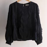 フリル織柄ブラウス/ボリューム袖/袖口ゴム | LETee | 詳細画像11