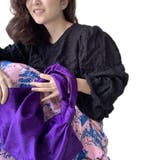 ワッフル風変わり織プルオーバーブラウス/袖口ゴム/ボリューム袖 | LETee | 詳細画像9