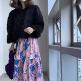 ワッフル風変わり織プルオーバーブラウス/袖口ゴム/ボリューム袖 | LETee | 詳細画像10