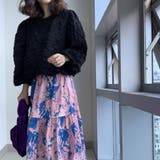 ワッフル風変わり織プルオーバーブラウス/袖口ゴム/ボリューム袖 | LETee | 詳細画像8