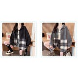 異素材ドッキングビッグシャツ/チェック柄/英字ジャカード | LETee | 詳細画像13