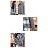 異素材ドッキングビッグシャツ/チェック柄/英字ジャカード | LETee | 詳細画像14