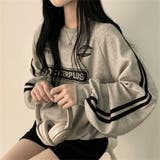 袖ラインロゴプリントトレーナー/2本ライン/フロントロゴプリント | LETee | 詳細画像2