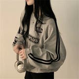 袖ラインロゴプリントトレーナー/2本ライン/フロントロゴプリント | LETee | 詳細画像4