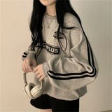 袖ラインロゴプリントトレーナー/2本ライン/フロントロゴプリント | LETee | 詳細画像5