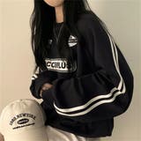 袖ラインロゴプリントトレーナー/2本ライン/フロントロゴプリント | LETee | 詳細画像7