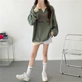 配色えり付きプルオーバー/スキッパー/バイカラートップス | LETee | 詳細画像10