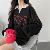 BLACK | 配色えり付きプルオーバー/スキッパー/バイカラートップス | LETee