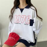 配色えり付きプルオーバー/スキッパー/バイカラートップス | LETee | 詳細画像3