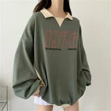 配色えり付きプルオーバー/スキッパー/バイカラートップス | LETee | 詳細画像8