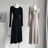 ヘンリーネックAラインカットソーワンピース | LETee | 詳細画像4