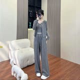 L.GREY | パンツセットアップ/スリーピース/パンツ+カーディガン+インナー | LETee