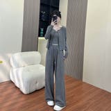 パンツセットアップ/スリーピース/パンツ+カーディガン+インナー | LETee | 詳細画像1 