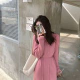 前開きえり付きニットワンピース/ストリングベルト | LETee | 詳細画像19