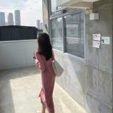 前開きえり付きニットワンピース/ストリングベルト | LETee | 詳細画像22