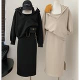 ホルターネックワンピース&Vプルオーバーセットアップ/裾スリット | LETee | 詳細画像15