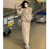 ホルターネックワンピース&Vプルオーバーセットアップ/裾スリット | LETee | 詳細画像1