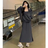 ホルターネックワンピース&Vプルオーバーセットアップ/裾スリット | LETee | 詳細画像4