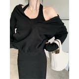 ホルターネックワンピース&Vプルオーバーセットアップ/裾スリット | LETee | 詳細画像7