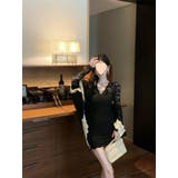 レースミニワンピース/Vネック/肩袖シースルー | LETee | 詳細画像8 