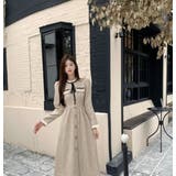 前ボタンスタンドカラーワンピース/リボン/袖＆衿フリル/見せポケ | LETee | 詳細画像8 