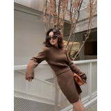 クルーネックプルオーバー＆タイトミニスカート ニットスーツ | LETee | 詳細画像1 