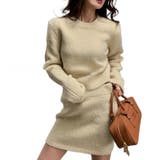 クルーネックプルオーバー＆タイトミニスカート ニットスーツ | LETee | 詳細画像8 