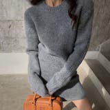 クルーネックプルオーバー＆タイトミニスカート ニットスーツ | LETee | 詳細画像9 