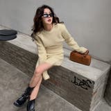 クルーネックプルオーバー＆タイトミニスカート ニットスーツ | LETee | 詳細画像7 