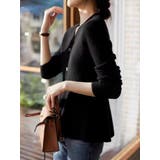 ペプラムカーディガン/Vネックカーデ/ニット/スソフリル | LETee | 詳細画像12 