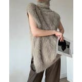 フェザーニットタートルネックプルオーバー/ノースリーブ/ベスト使い | LETee | 詳細画像2