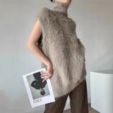 フェザーニットタートルネックプルオーバー/ノースリーブ/ベスト使い | LETee | 詳細画像4