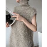 フェザーニットタートルネックプルオーバー/ノースリーブ/ベスト使い | LETee | 詳細画像7