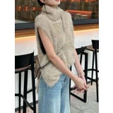 フェザーニットタートルネックプルオーバー/ノースリーブ/ベスト使い | LETee | 詳細画像8