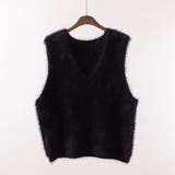 フェザーニットVネックベスト/レイヤードコーデ | LETee | 詳細画像8 